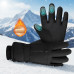 JASGOOD Black Waterproof Thermal Winter Gloves for Outdoor Activities
