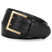 JASGOOD Crocodile Embossed Leather Belt with Classic Pin Buckle